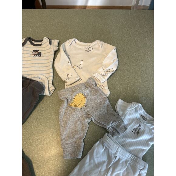 Boys Preemie Bodysuits With Pants Lot 4 Of Each Carters Brand 8 Piece - Picture 4 of 5